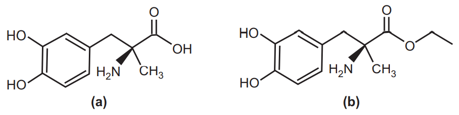Structure of (a) Methyldopa and (b) Methyl Dopate (Solubilization)