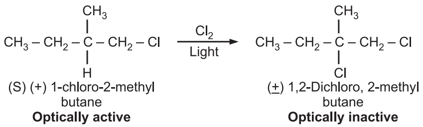Reactions where bonds with the chiral center are broken