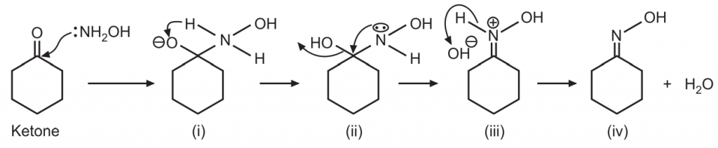 Formation of an oxime