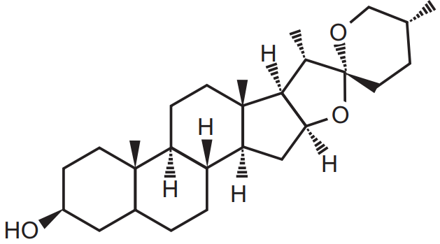 Structure of Diosgenin