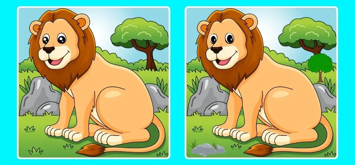 Can You Spot the 3 Differences in This Lion Image in Just 10 Seconds