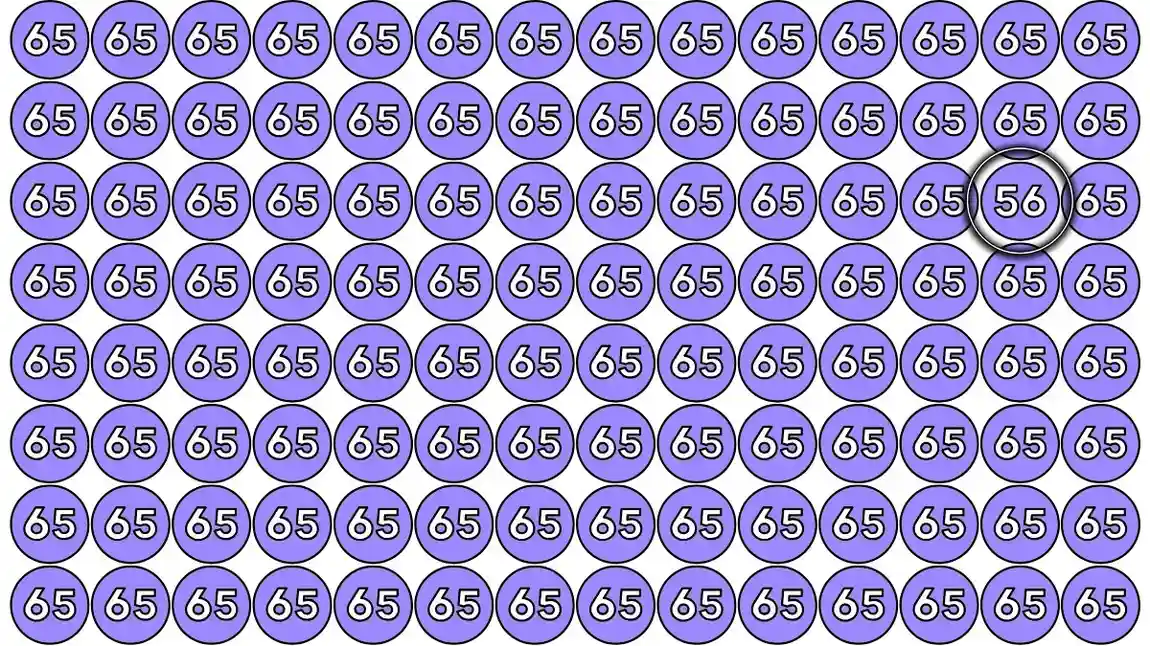Can You Spot the Hidden 56 Among 65 in Just 6 Seconds