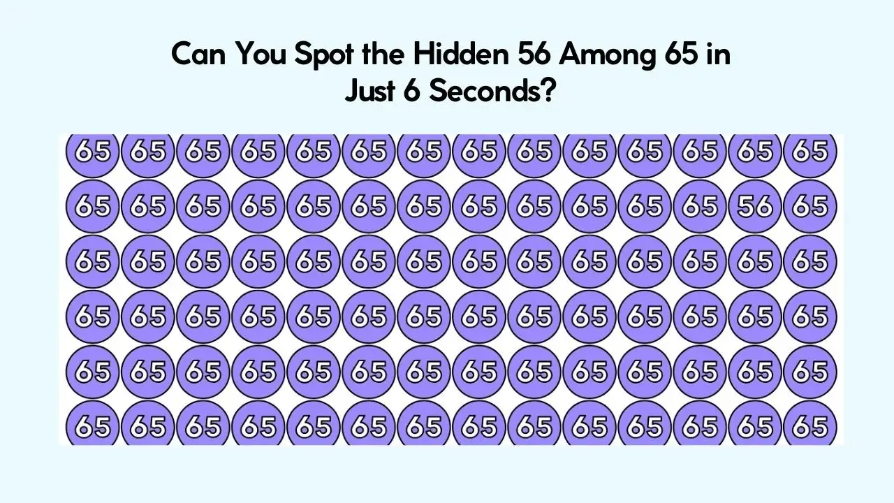 Can You Spot the Hidden 56 Among 65 in Just 6 Seconds