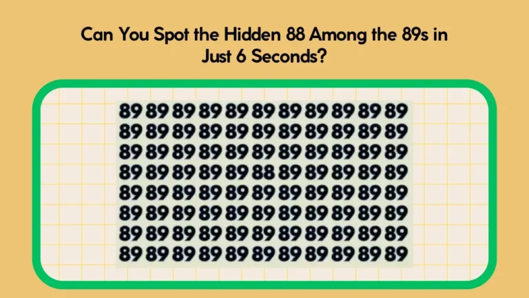 Can You Spot the Hidden 88 Among the 89s in Just 6 Seconds