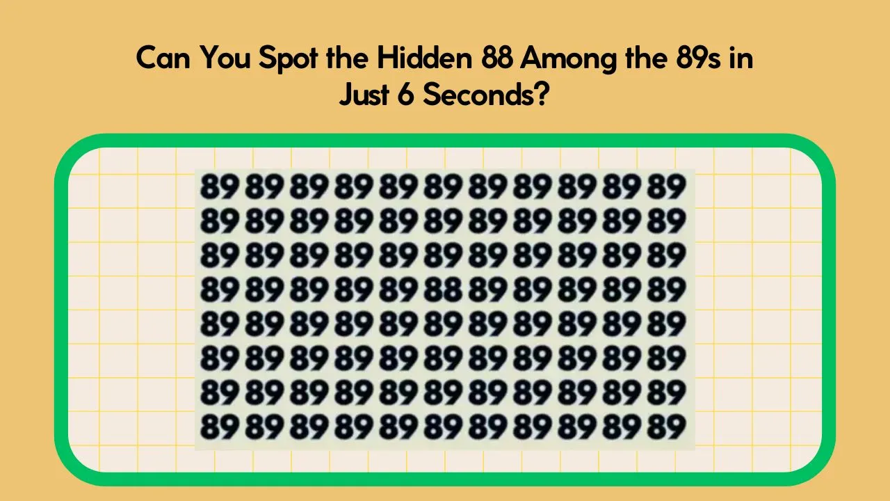 Can You Spot the Hidden 88 Among the 89s in Just 6 Seconds