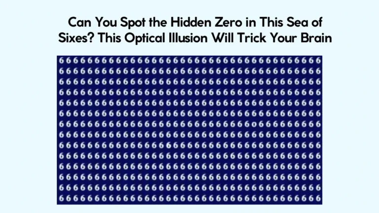 Can You Spot the Hidden Zero in This Sea of Sixes This Optical Illusion Will Trick Your Brain