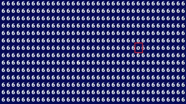 Can You Spot the Hidden Zero in This Sea of Sixes This Optical Illusion Will Trick Your Brain