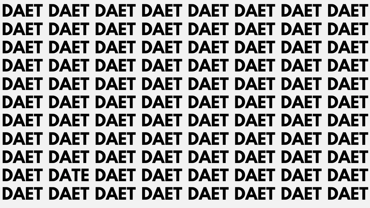 Can You Spot the Word 'DATE' in This Puzzle in Just 8 Seconds