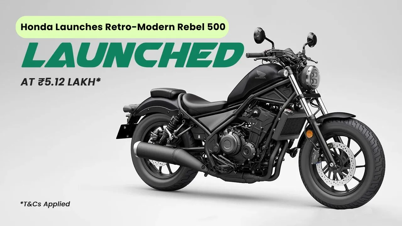 Honda Launches Retro-Modern Rebel 500 in India with ₹5.12 Lakh Price Tag