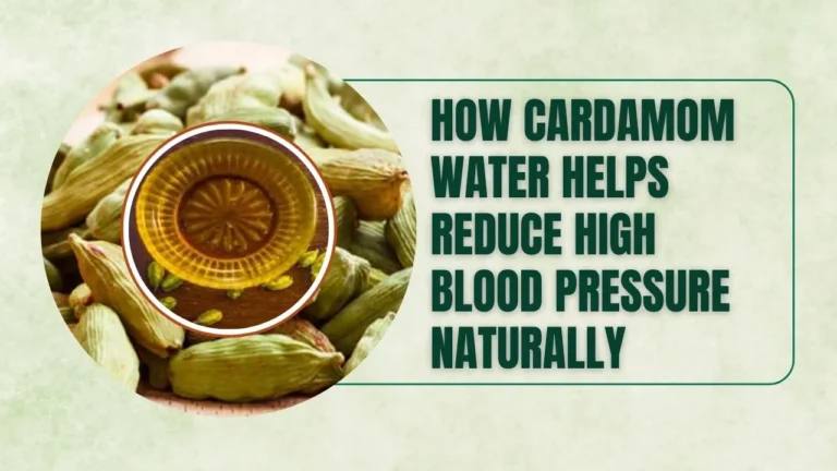 How Cardamom Water Helps Reduce High Blood Pressure Naturally