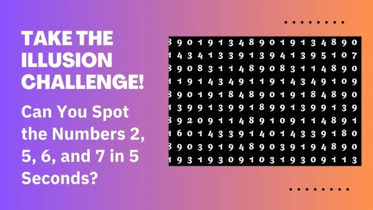 Only the Sharpest Eyes Can Find 2, 5, 6, and 7 in This Tricky Optical Illusion – Can You