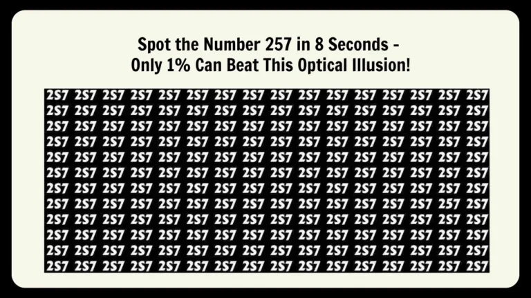 Spot the Number 257 in 8 Seconds – Only 1% Can Beat This Optical Illusion!
