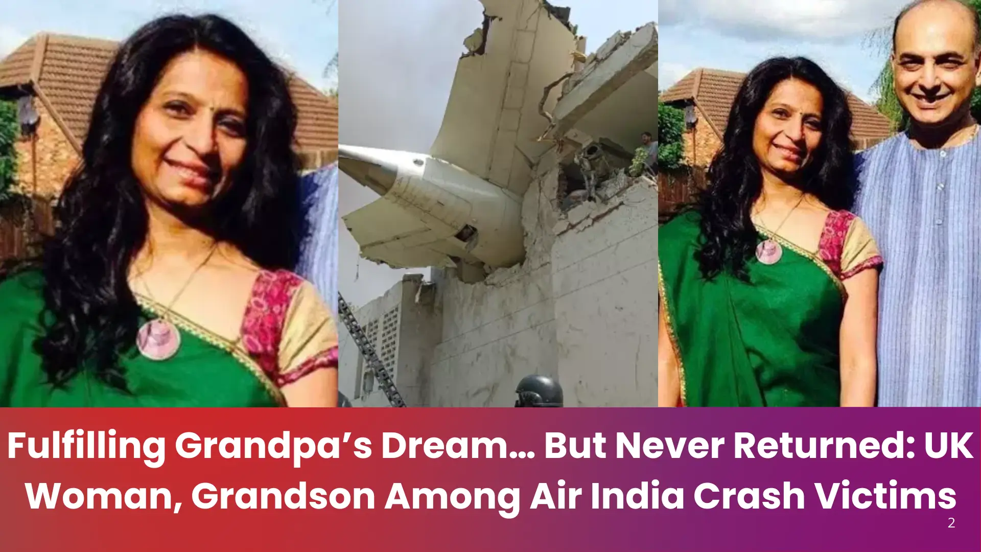 Heartbreaking: UK Woman & Grandson Killed in Air India Crash While Honoring Husband’s Final Wish