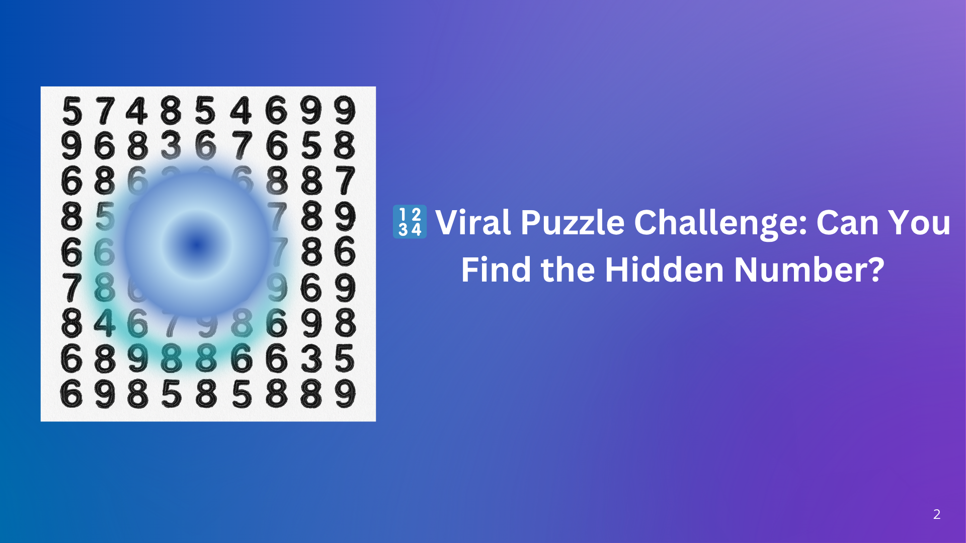 This Number Puzzle Will Make You Doubt Your Eyes — Can You Find the Hidden Digits