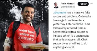 Zomato Removes Fake Restaurant After User’s Complaint