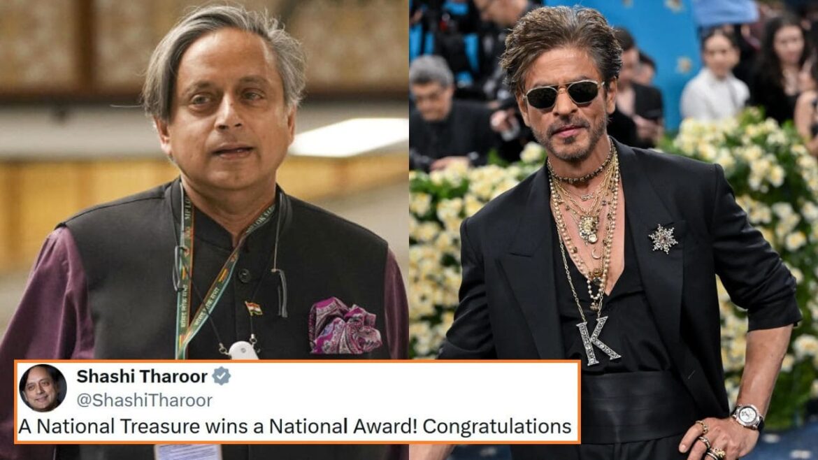 Shah Rukh Khan’s Smart Reply To Shashi Tharoor After National Award Win Goes Viral
